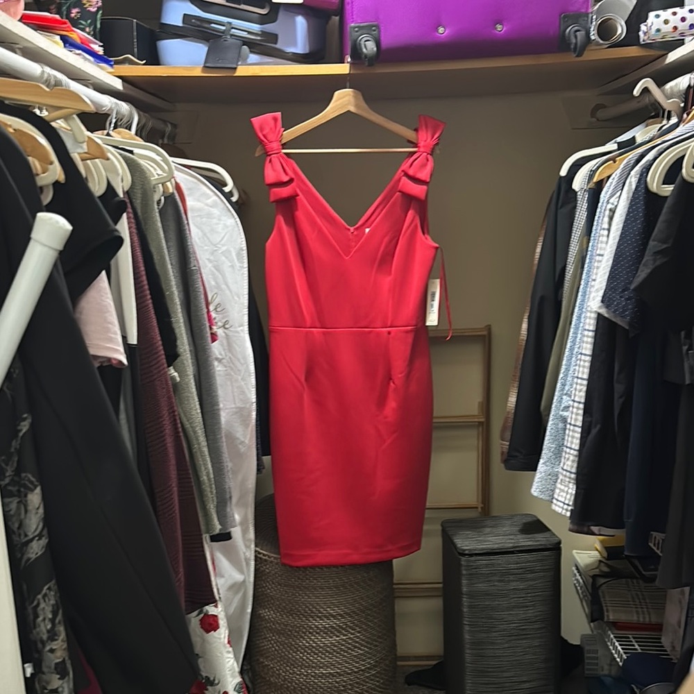 Eliza J - reddish pink Elegant Red Sleeveless Dress